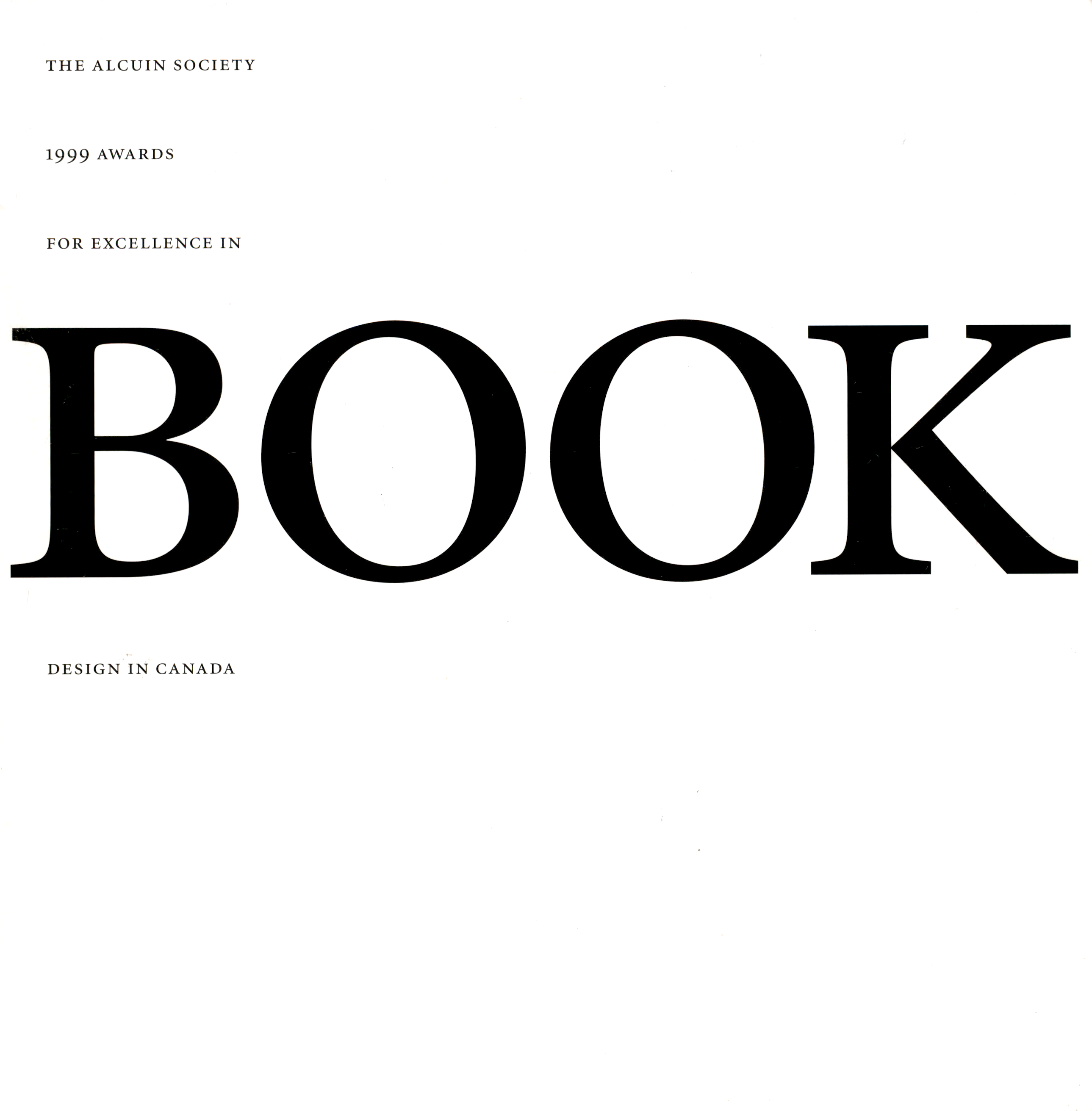 Cover page for 1998 Alcuin Award Winner Catalogue